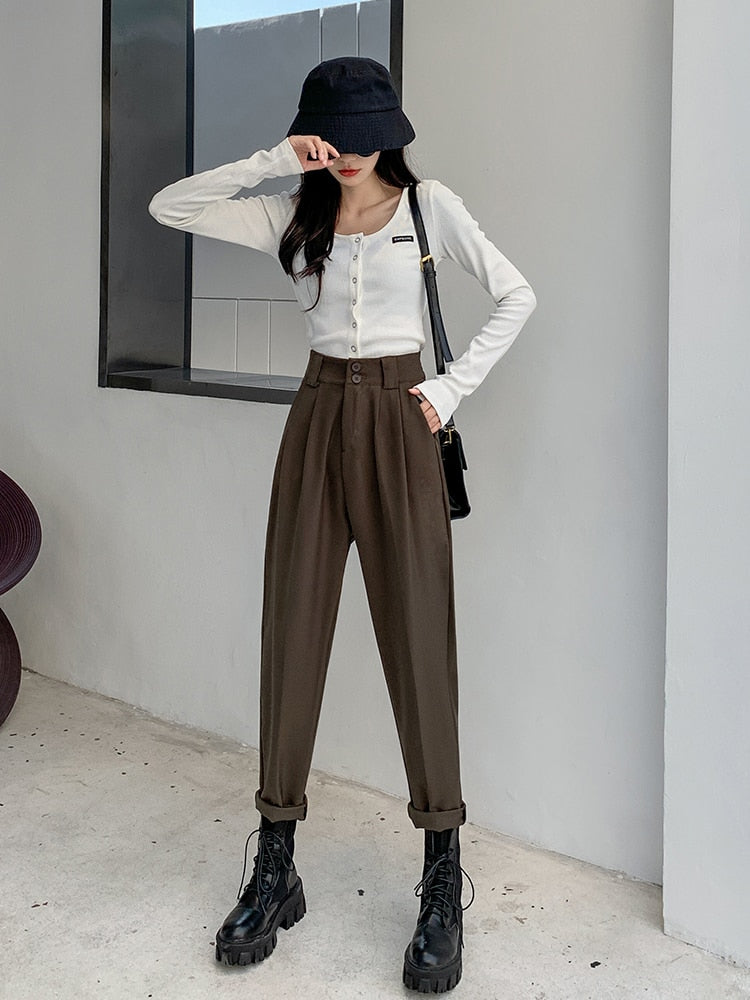 Old Style Loose Suit Pants