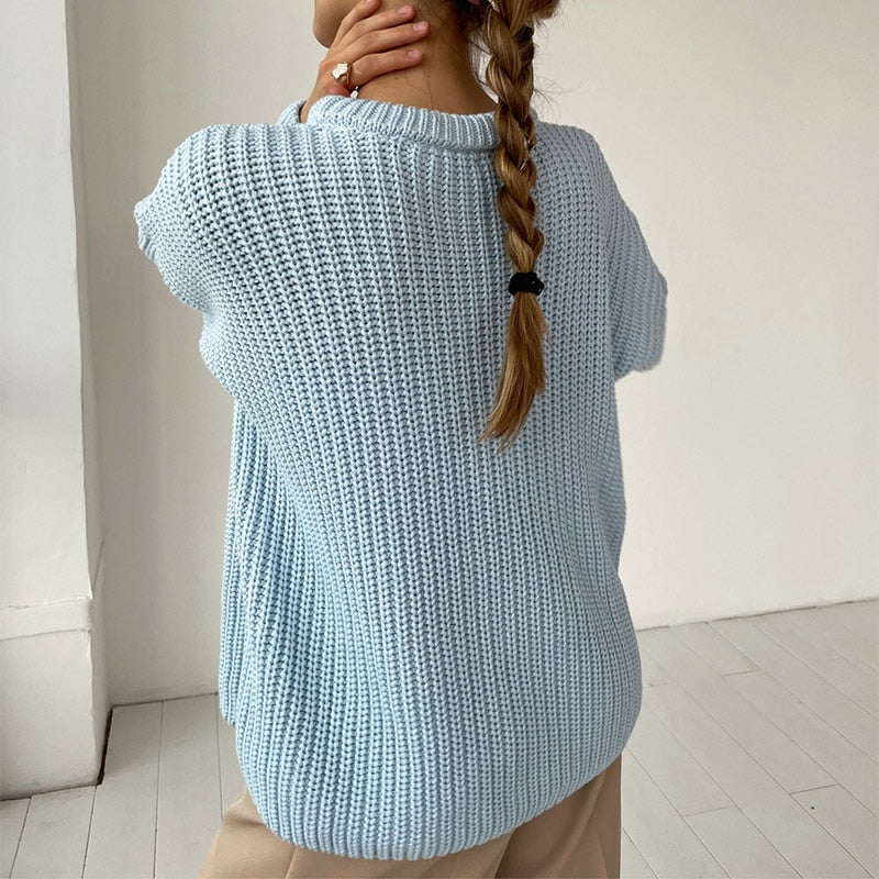 O-Neck Knitted Sweater