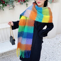 Solid Colour Scarf with Tassel