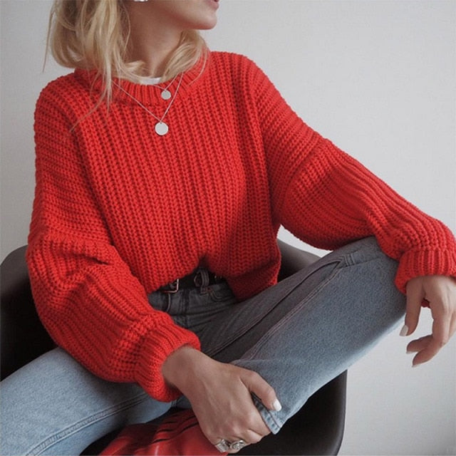 O-Neck Knitted Sweater