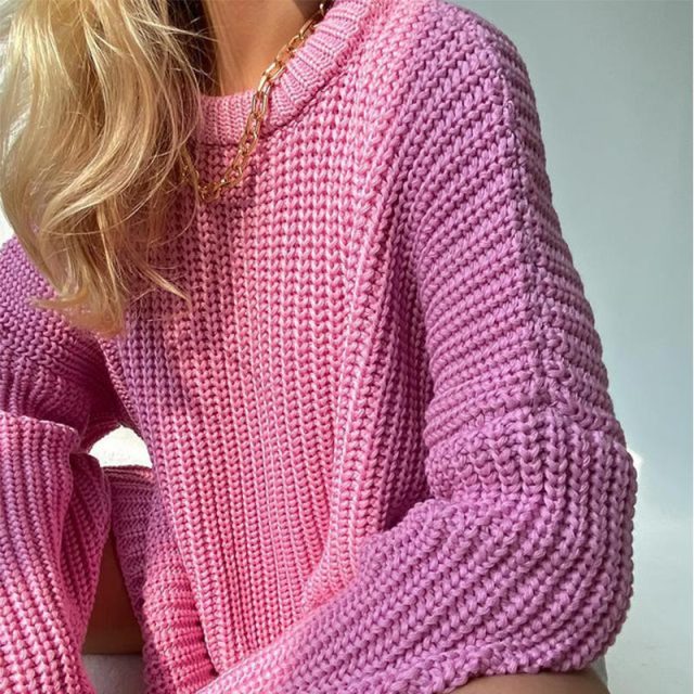 O-Neck Knitted Sweater