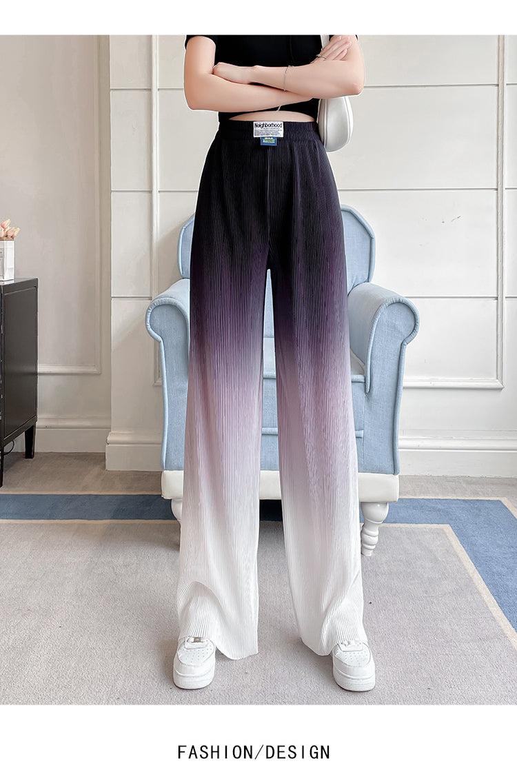 Gradient Color Wide Leg Pants