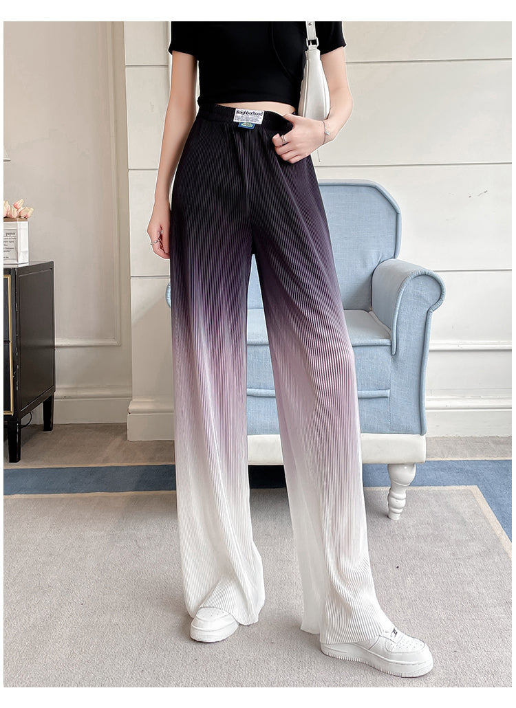 Gradient Color Wide Leg Pants