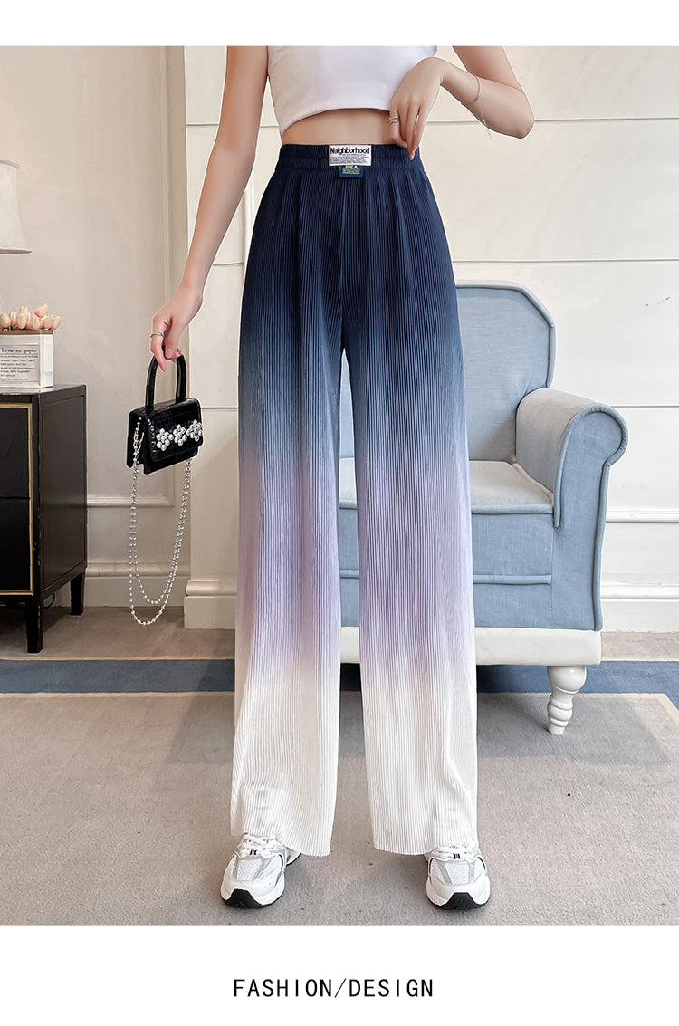 Gradient Color Wide Leg Pants