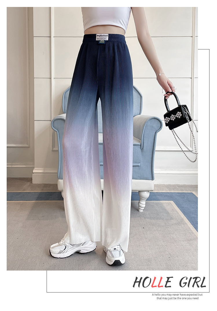 Gradient Color Wide Leg Pants