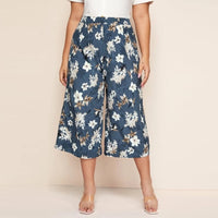 Mid-Length Floral Pants