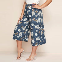 Mid-Length Floral Pants