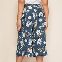 Mid-Length Floral Pants