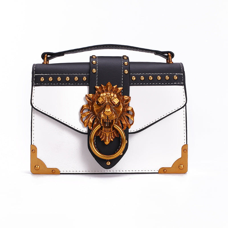 Fashionable Metal Lion Head Handbag