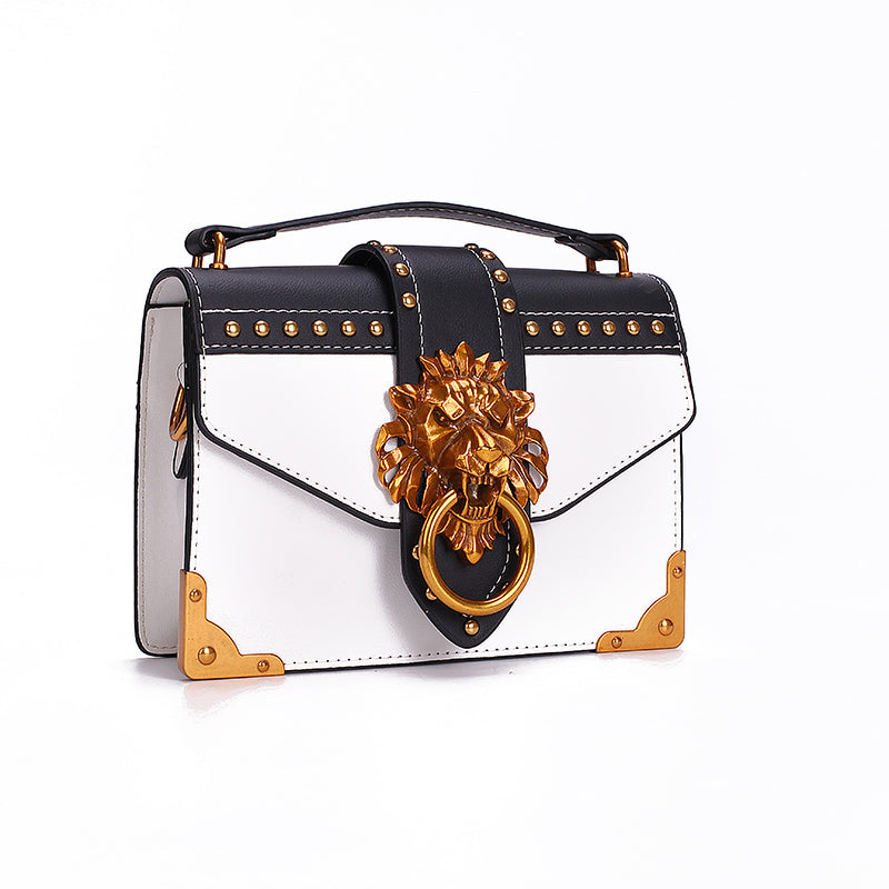 Fashionable Metal Lion Head Handbag