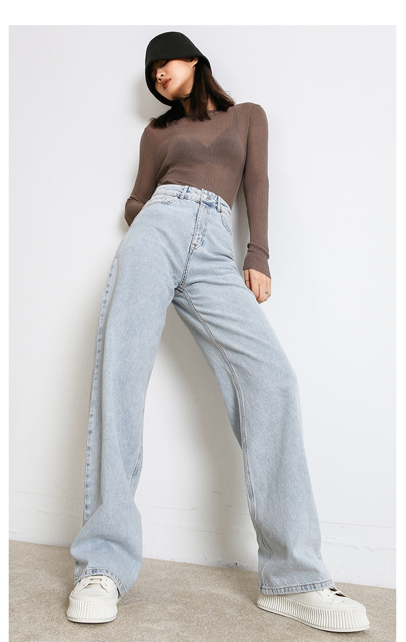 High Waist Boyfriend Jeans