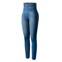 Solid Elastic Waist Jeans