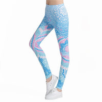 Round Ombre Printing Leggings