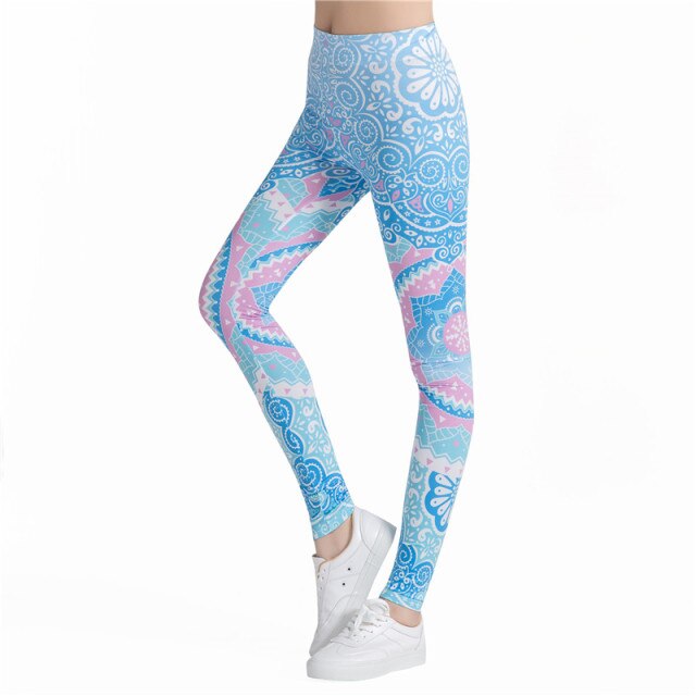 Round Ombre Printing Leggings