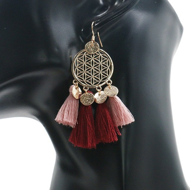 Vintage Ethnic Long Tassel Earrings